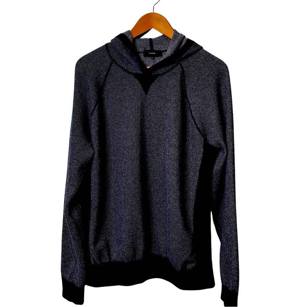 COPY - VINCE MERINO WOOL BIRDSEYE HOODED SWEATER